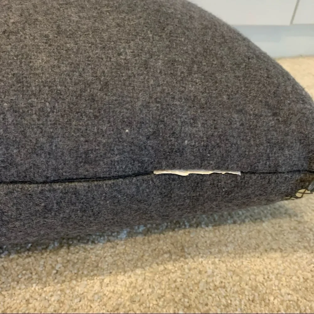 DKNY Accent Gray Wool Decorative‎ Pillow